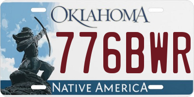 OK license plate 776BWR