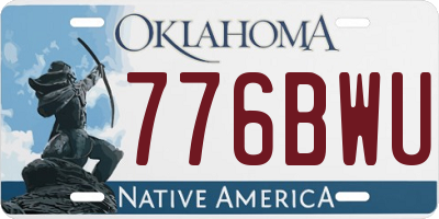 OK license plate 776BWU
