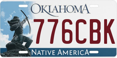 OK license plate 776CBK