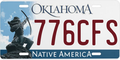 OK license plate 776CFS