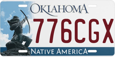 OK license plate 776CGX