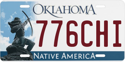 OK license plate 776CHI