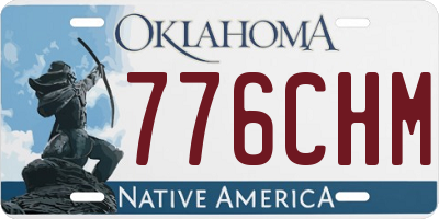 OK license plate 776CHM