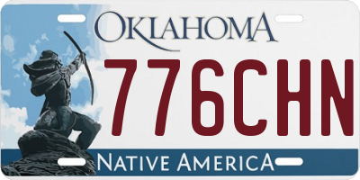 OK license plate 776CHN