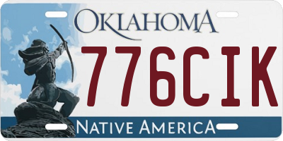 OK license plate 776CIK
