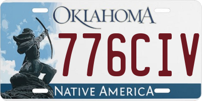 OK license plate 776CIV