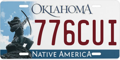 OK license plate 776CUI
