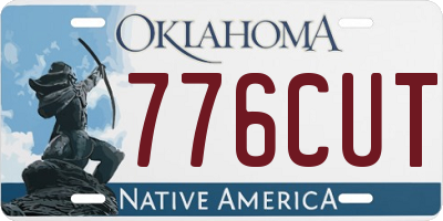 OK license plate 776CUT