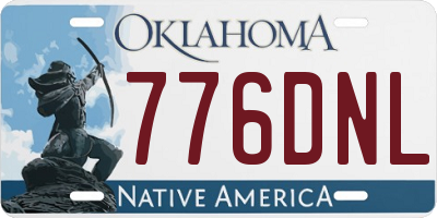 OK license plate 776DNL