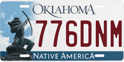 OK license plate 776DNM