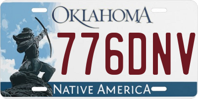 OK license plate 776DNV