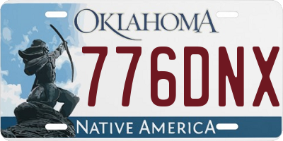 OK license plate 776DNX