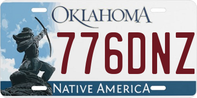 OK license plate 776DNZ
