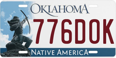 OK license plate 776DOK