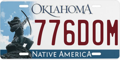 OK license plate 776DOM
