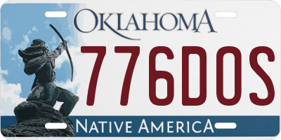 OK license plate 776DOS