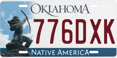 OK license plate 776DXK