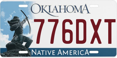 OK license plate 776DXT