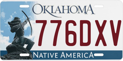 OK license plate 776DXV