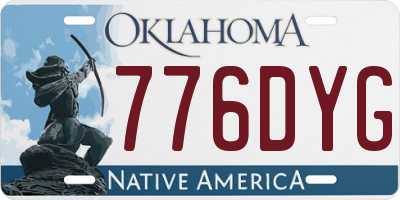 OK license plate 776DYG