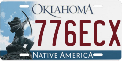 OK license plate 776ECX