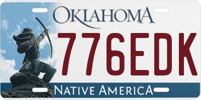 OK license plate 776EDK