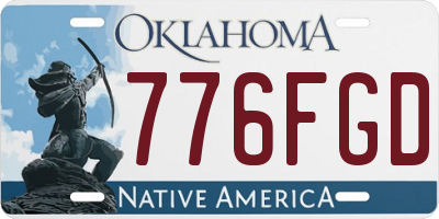 OK license plate 776FGD