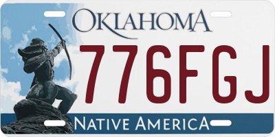 OK license plate 776FGJ