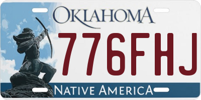 OK license plate 776FHJ