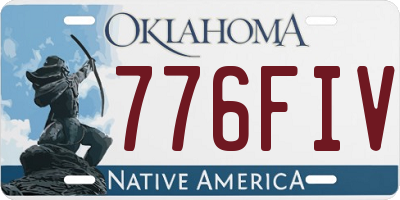 OK license plate 776FIV