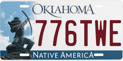 OK license plate 776TWE