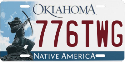 OK license plate 776TWG