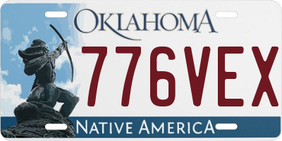 OK license plate 776VEX