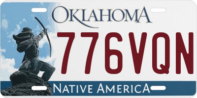 OK license plate 776VQN
