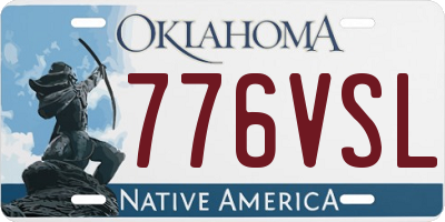 OK license plate 776VSL