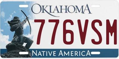 OK license plate 776VSM
