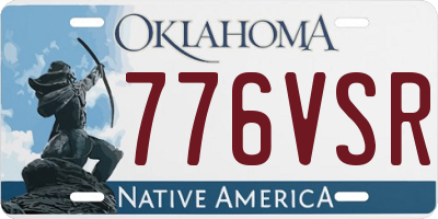 OK license plate 776VSR