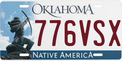 OK license plate 776VSX