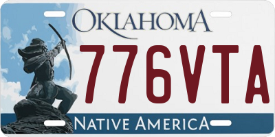 OK license plate 776VTA