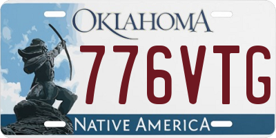 OK license plate 776VTG