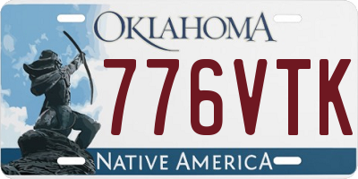 OK license plate 776VTK