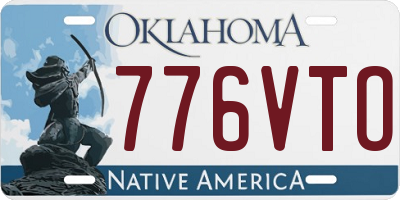 OK license plate 776VTO
