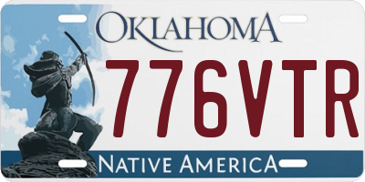 OK license plate 776VTR