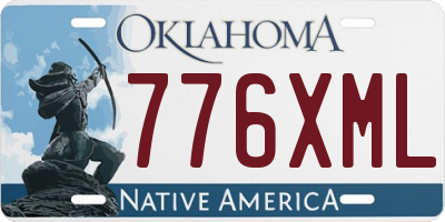 OK license plate 776XML