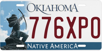 OK license plate 776XPO