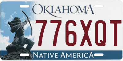 OK license plate 776XQT