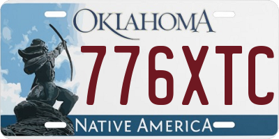 OK license plate 776XTC