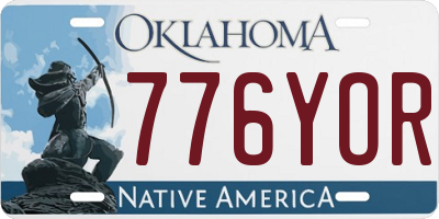 OK license plate 776YOR