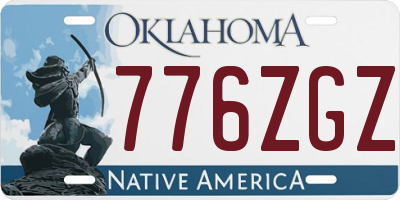 OK license plate 776ZGZ