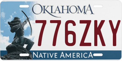 OK license plate 776ZKY